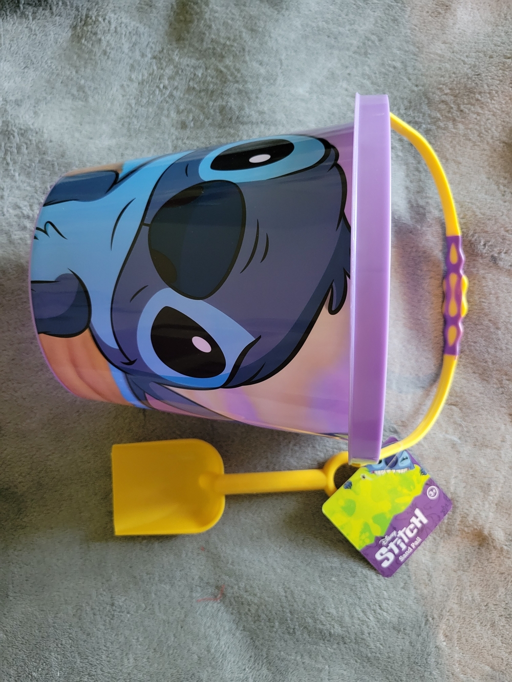 Disney Purple & Yellow Stitch Sand Pail with Shovel